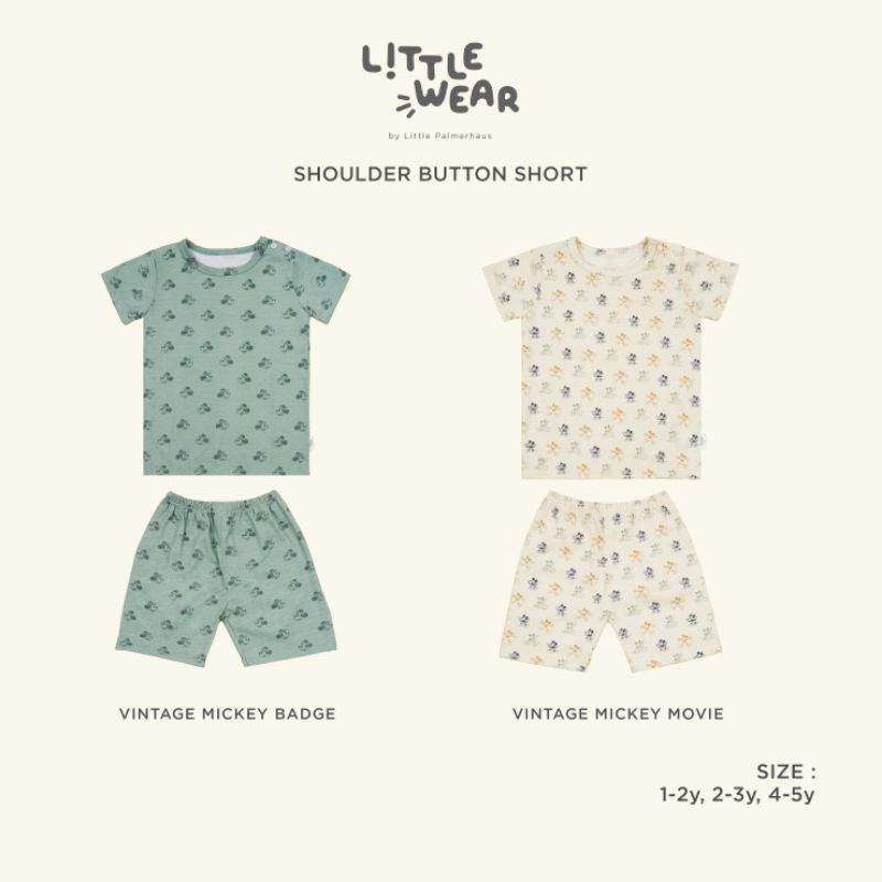 Little Wear Shoulder Button Short Sleeve by Little Palmerhaus