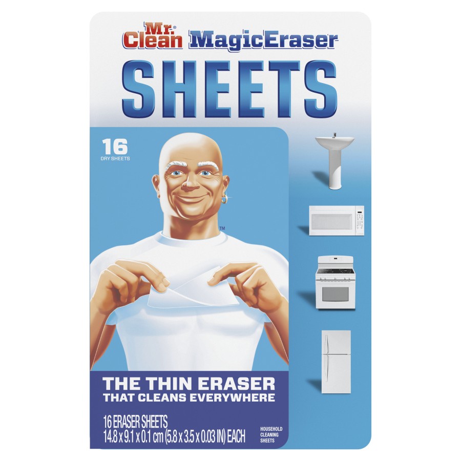 Mr. Mr Clean Magic Eraser Sheets 16 Dry Sheets - Thin Sponge