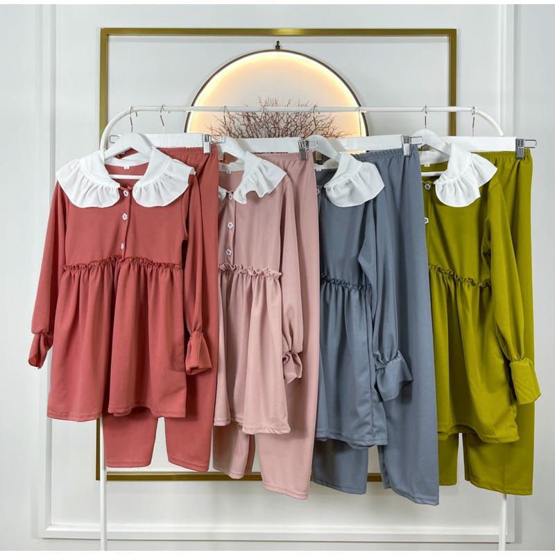 One set tunik anak polos voxy premium by wonderbee