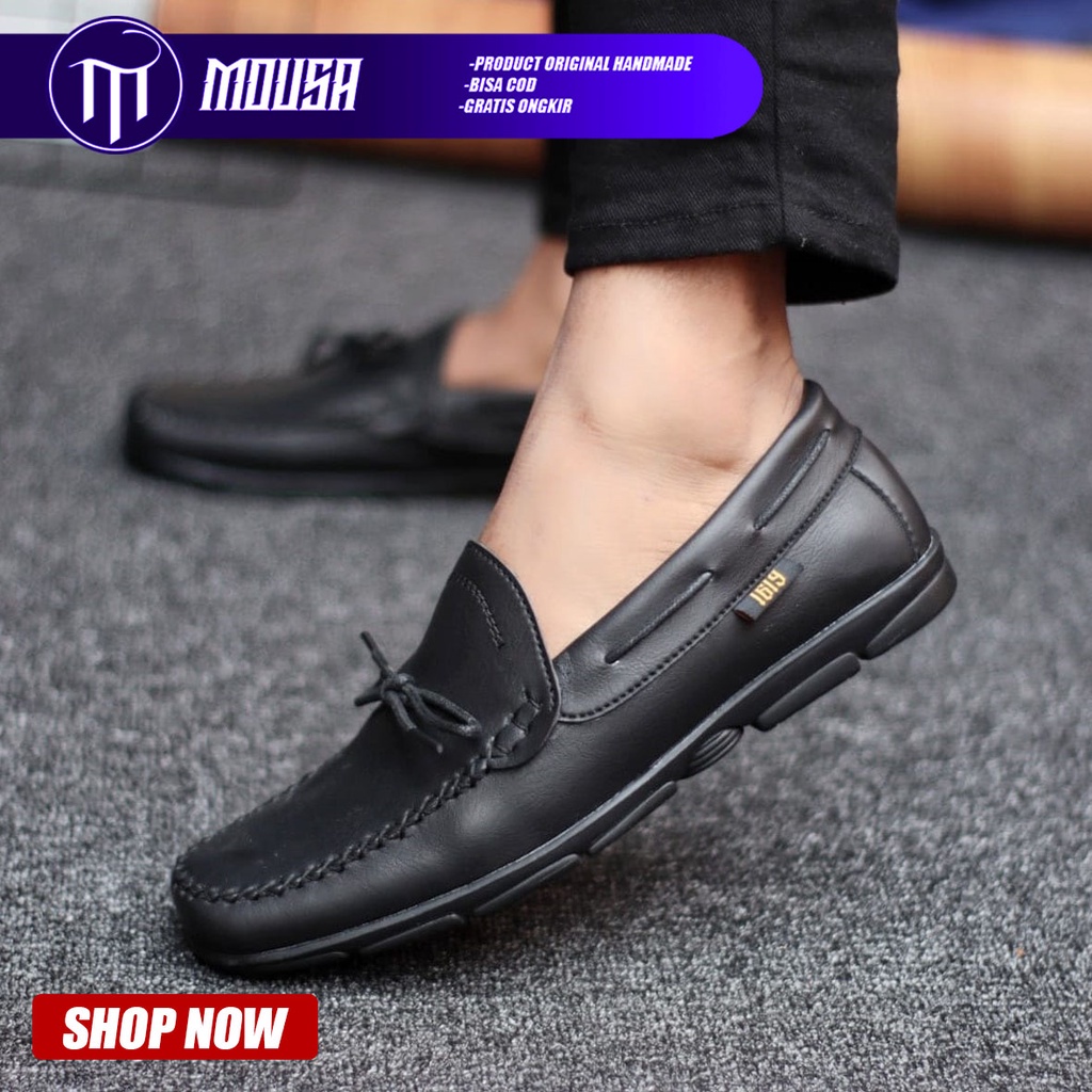 Sepatu Formal Pria Pantofel Kulit PU Kerja Kantor Mousa Lofaga