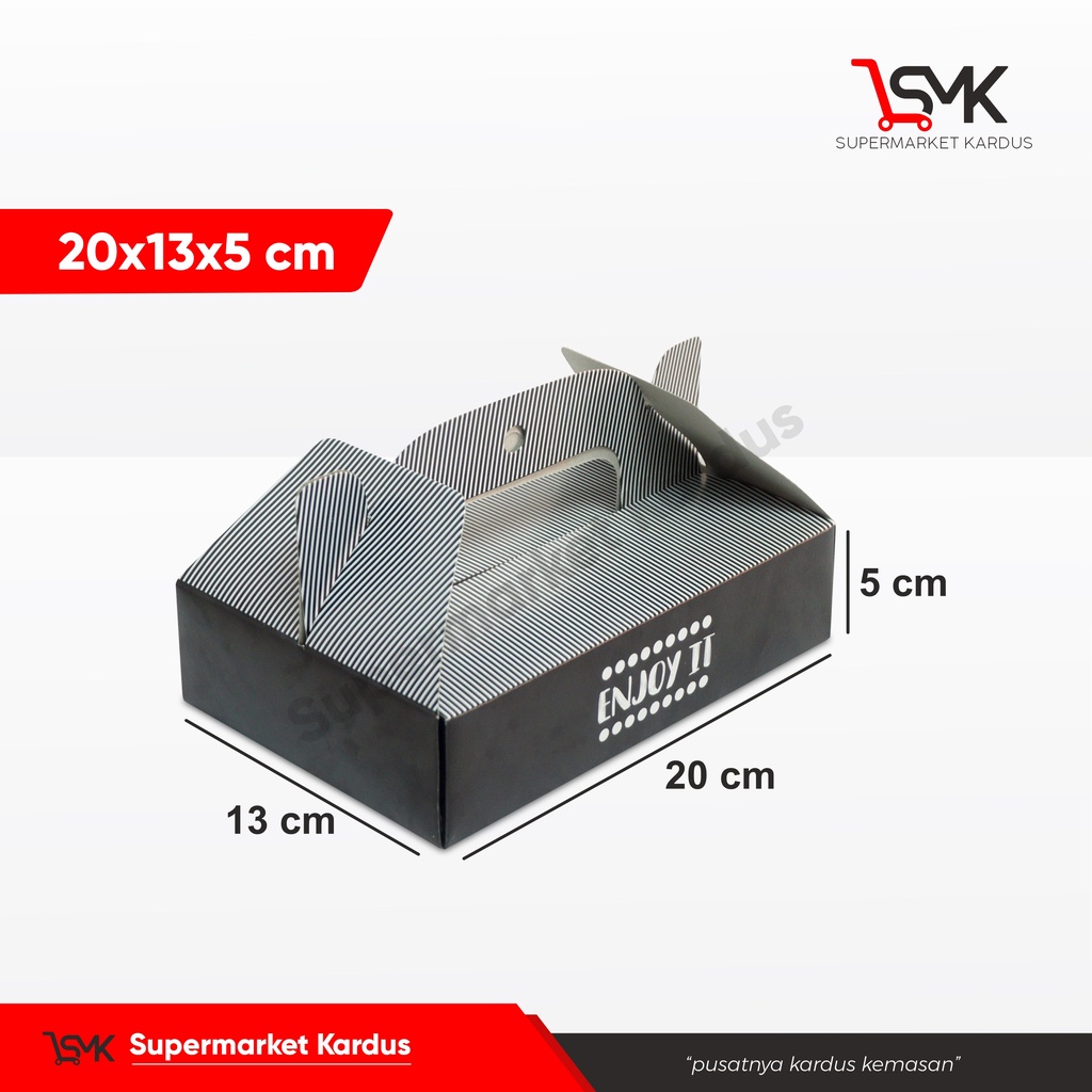 

Kardus Donut 20x13x5 cm (Enjoy it) duplex boxdonut/kemasandonut/boxmakanan