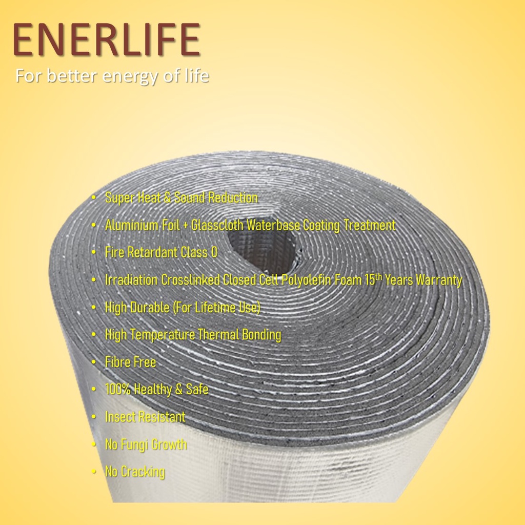 ALUMINIUM FOIL ATAP TERBAIK - Aluminium Foam / Busa 5mm Double EnerLife P-5A1GC