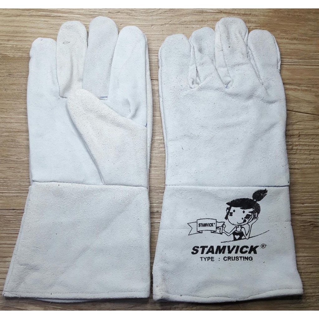 SARUNG TANGAN LAS KULIT KOMBINASI/WELDING GLOVE-STAMVICK