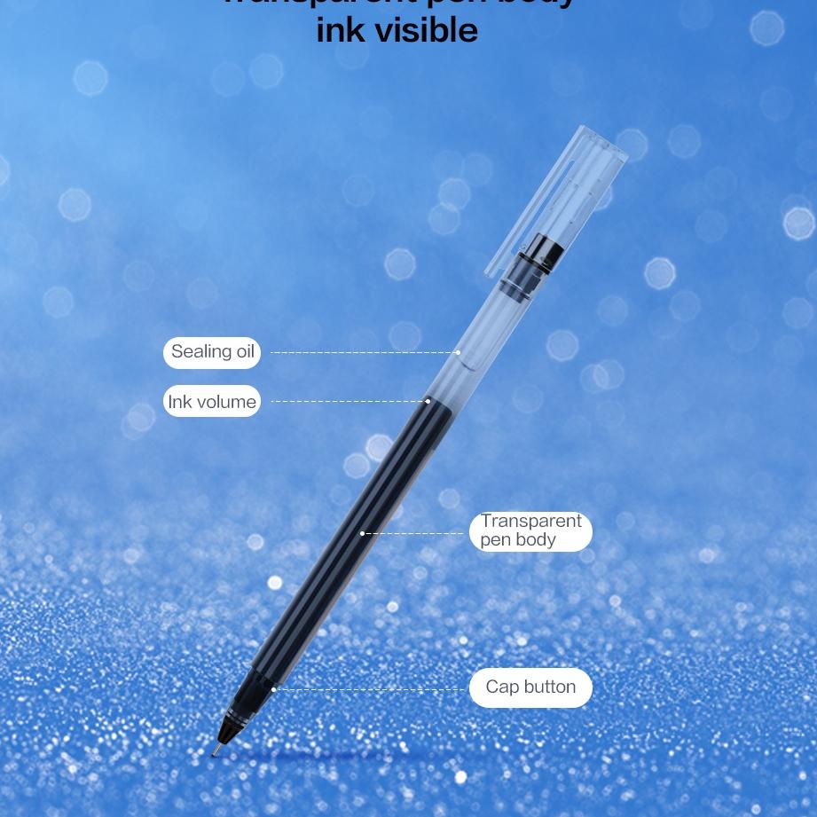 

[PRODUK CIHNJ] Deli Gel Pen / Pulpen Gel 0.5mm Tinta Hitam Isi 12 pcs Penulisan Halus Isi Tinta 2 Kali dari Pulpen Biasa A127 WBY