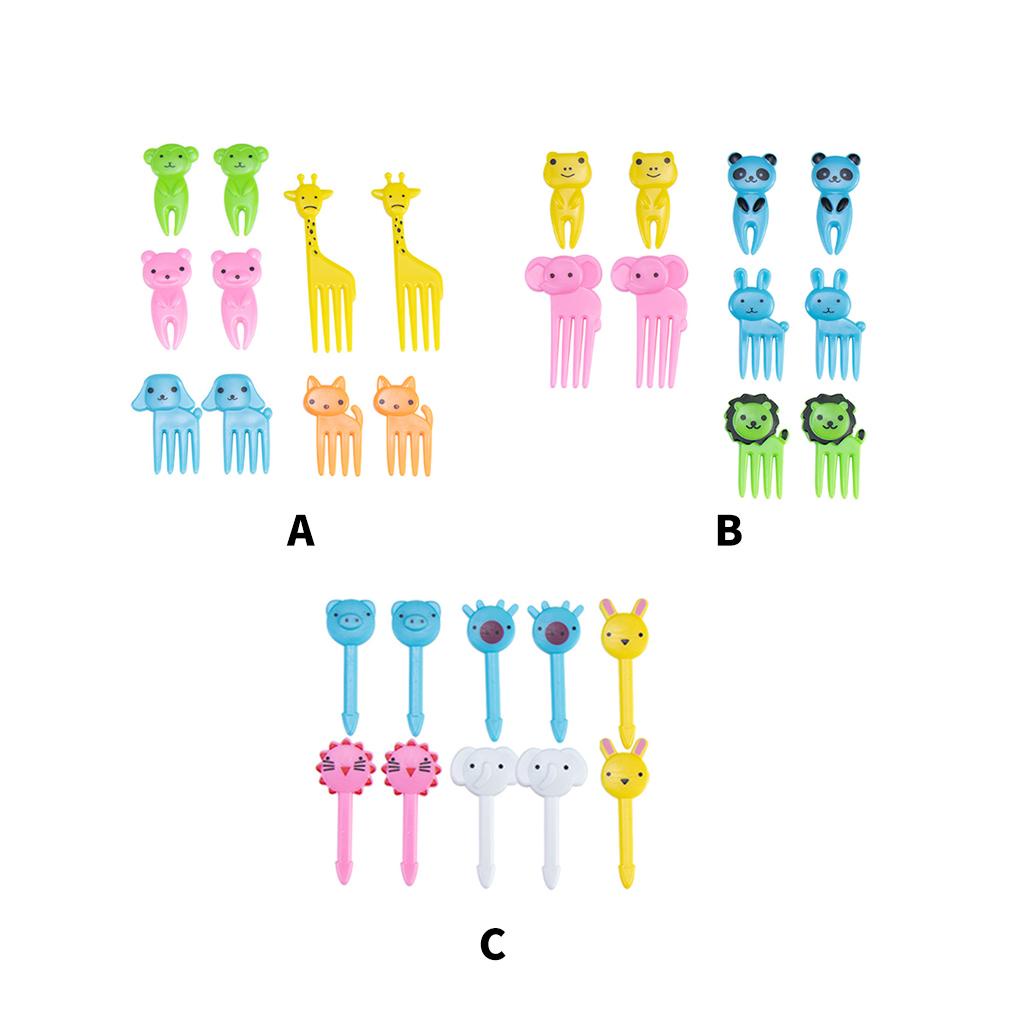 10pcs Mini Animals Food Picks Kids Fun Lunch Box Decor Stick Gaya Lucu Tusuk Gigi Reusable Dekorasi Pesta Dessert Buah