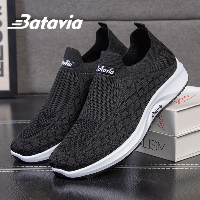 Batavia 2023 Baru Pria Kanvas Sepatu Rajutan Sepatu Pria Nyaman Bernapas Sepatu Pria Jogging Olahraga Pria sepatu  sepatu cowo sepatu pria sepatu pria ringan B21