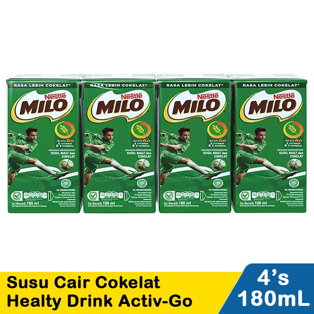 

Milo Healty Drink UHT Combo Pack Activ Go 4 x 180 ml