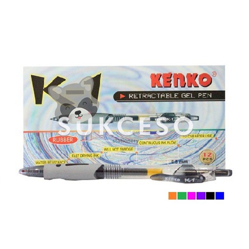 

Kenko Gel Pen Pulpen Warna Color tipe K1