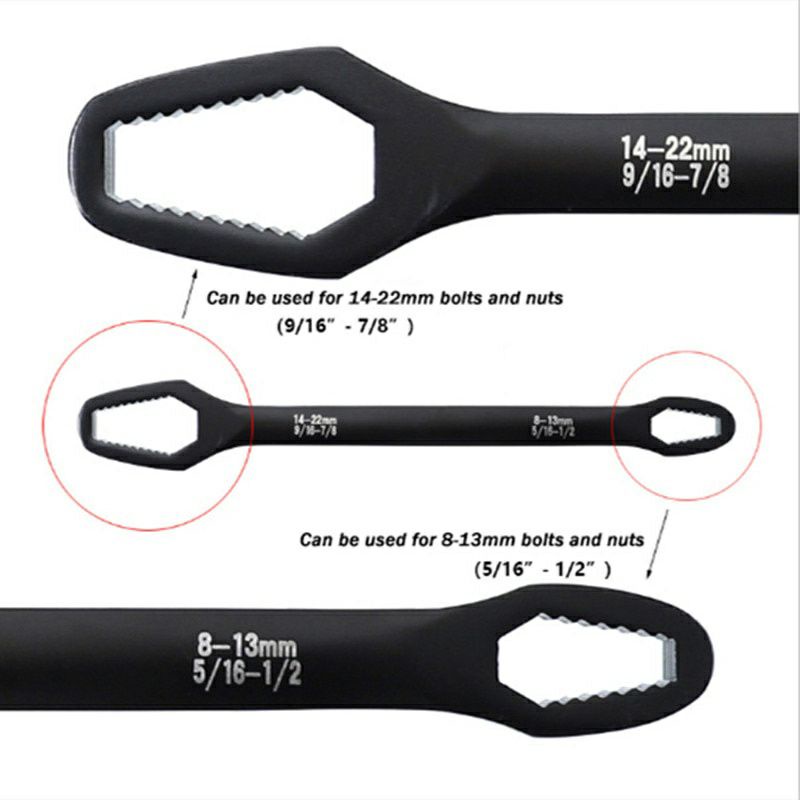 KUNCI RING UNIVERSAL DOUBLE HEAD WRENCH ADJUSTABLE KUNCI RING MULTI ZISE KUNCI RING PAS MULTI SIZE