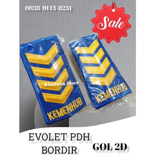 EVOLET KEMENHUB BORDIR GOL 2D | PANGKAT KEMENHUB GOL 2D