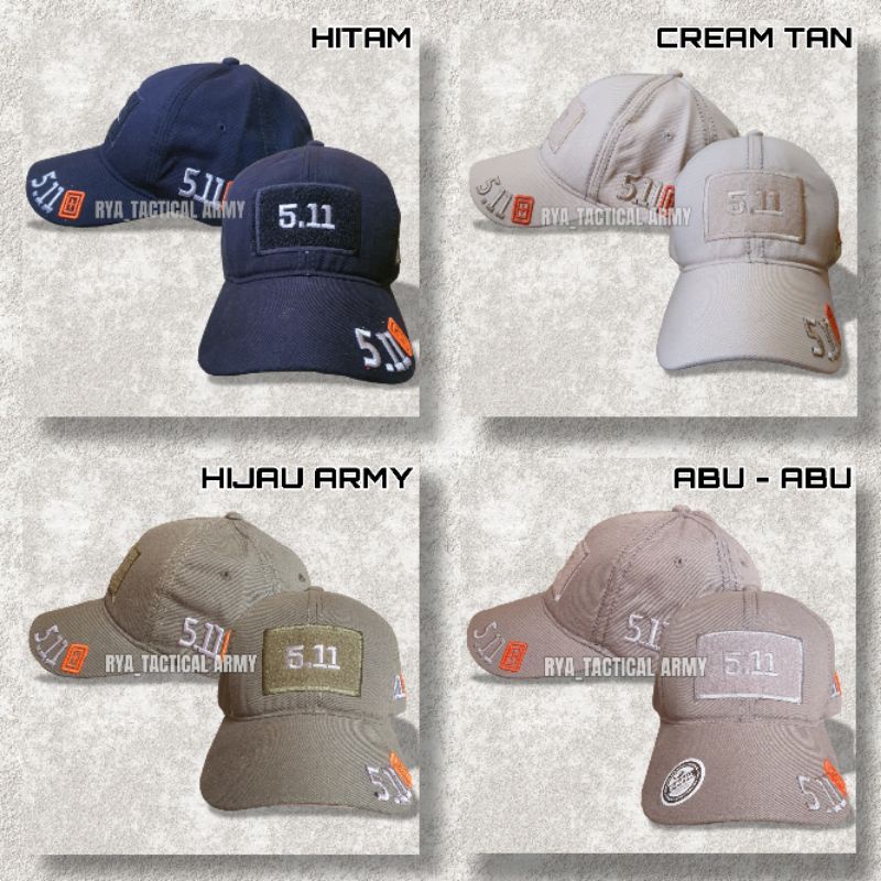 topi tactical caps bordir 511 timbul | topi basebal caps velcro tactical kanvas dril | topi bdu 511 