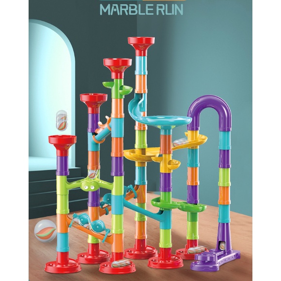 J3 - Marble run building block pipeline set toys