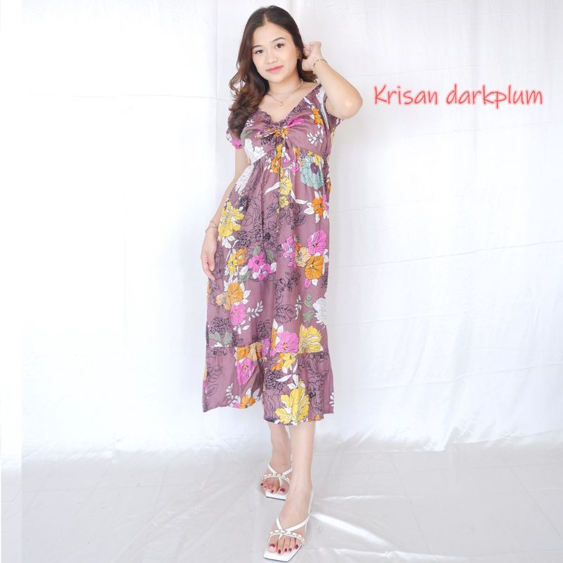 Daster Bali Cassandra Dress Kekinian Bunga