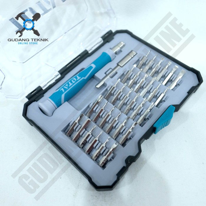 Obeng Presisi Paket SET isi 32 Pcs TACSD30326 TOTAL / Precision Screwdriver SET 32Pcs TACSD 30326 TOTAL