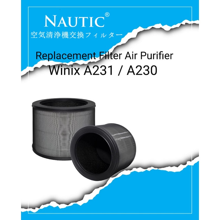 NAUTIC - Winix Filter O untuk Air Purifier Winix ZERO Compact / Winix A230 / Winix A231 Replacement True HEPA Filter KOMPATIBEL