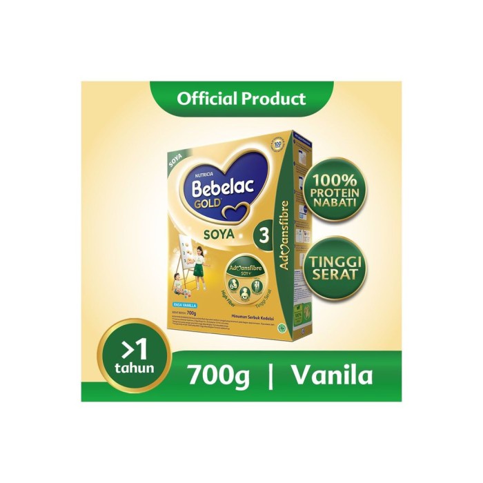 Bebelac Gold 3 Susu Bubuk Soya Vanilla 700 Gram