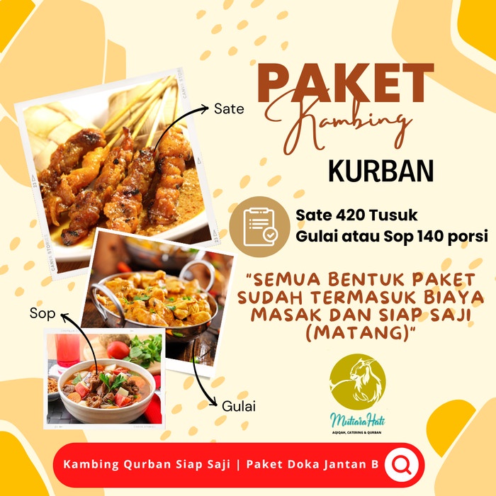 

Kambing Qurban Siap Saji | Paket Doka Jantan B