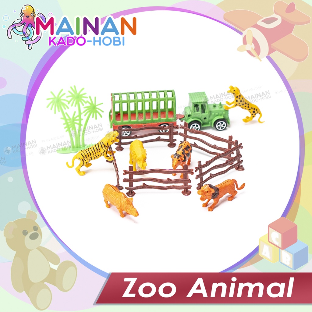 MAINAN EDUKASI ANAK SET MINIATUR HEWAN ZOO ANIMAL WORLD TOYS