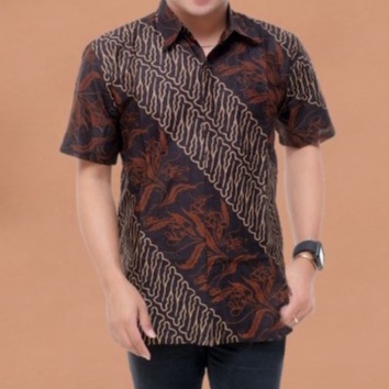 baju batik pria lengan pendek terbaru hem batik cowok