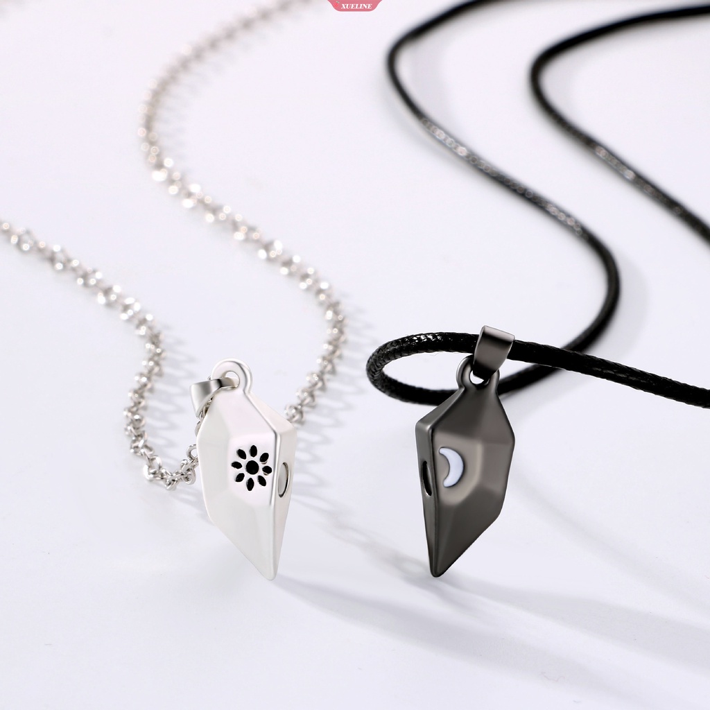 Fashion Sederhana Berharap Batu Pasangan Kalung Matahari Dan Bulan Cinta magnet Batu Liontin Hadiah Hari Valentine [ZXL]