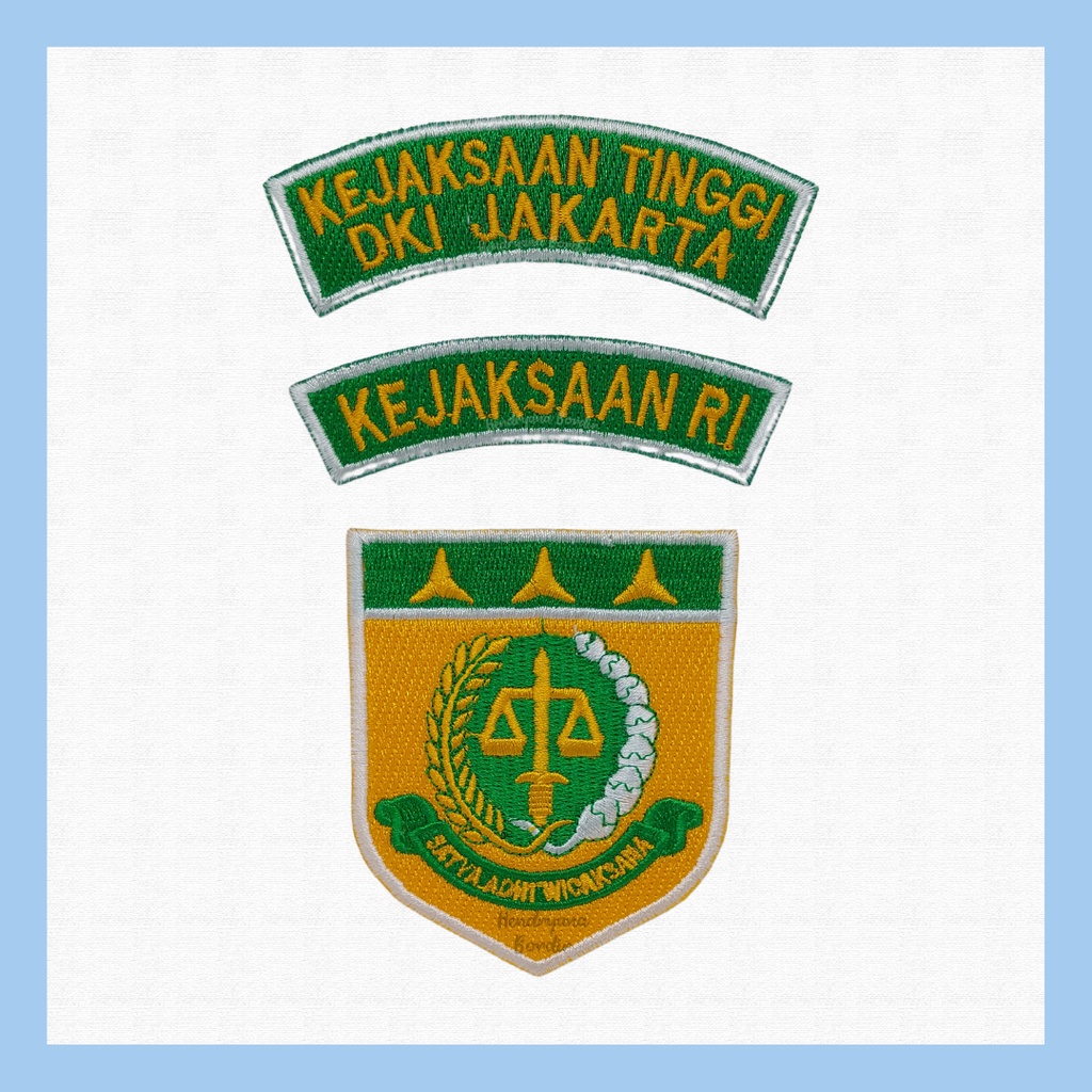 Bordir Logo Lokasi Kejaksaan Tinggi RI DKI Jakarta — Patch Badge Bet Emblem