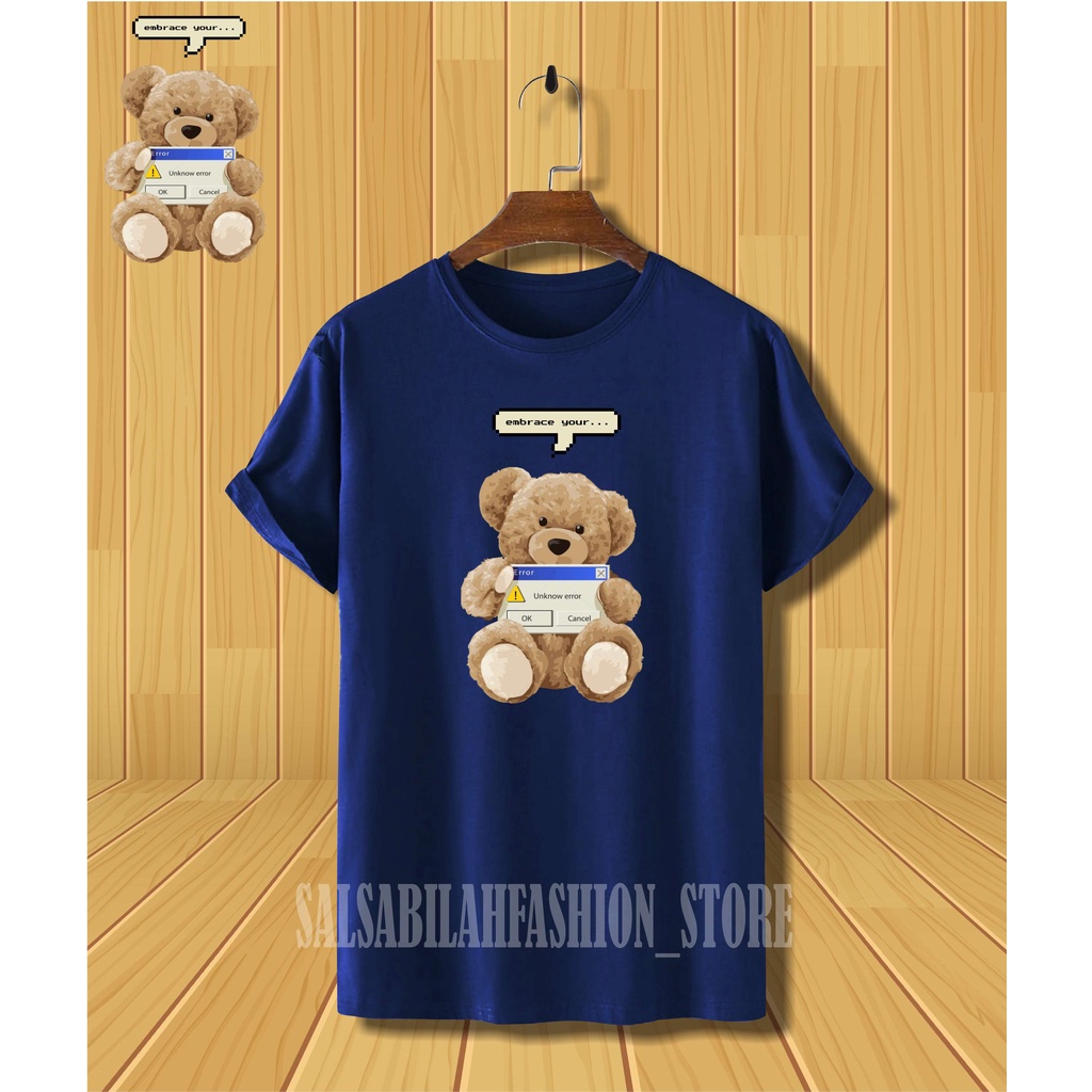 TEDIE BEAR- Kaos Distro Pria Wanita Katun Combad 30S Premium/ LEMBUT / ADEM