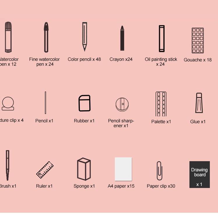 

(C-I6I-❤) Krayon ART SET 208 PENSIL WARNA Crayon set 208pcs 208 Warna Pensil Krayon Alat Menggambar atau Mewarnai) pasti dikirim