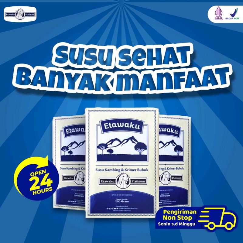 

Susu Kambing Murni & Krimer Bubuk Asli ETAWAKU Platinum