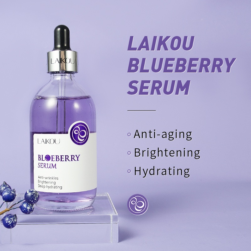 LAIKOU Blueberry Serum Mengurangi Garis-Garis Halus Essence Mengurangi Kerutan Anti-aging 100ml