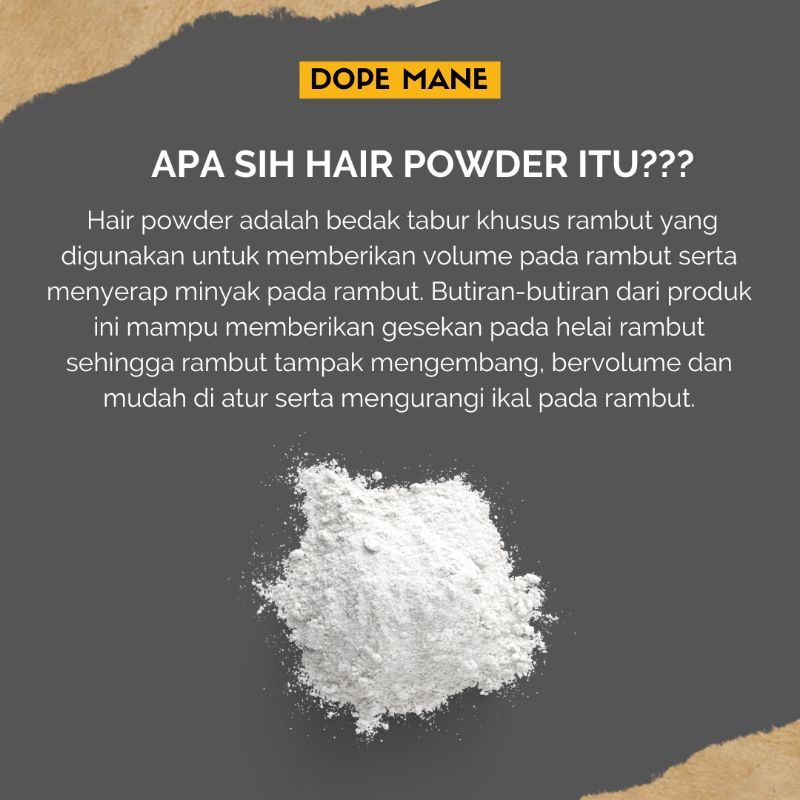 HAIR POWDER DOPE MANE 20g + GRATIS SISIR SAKU