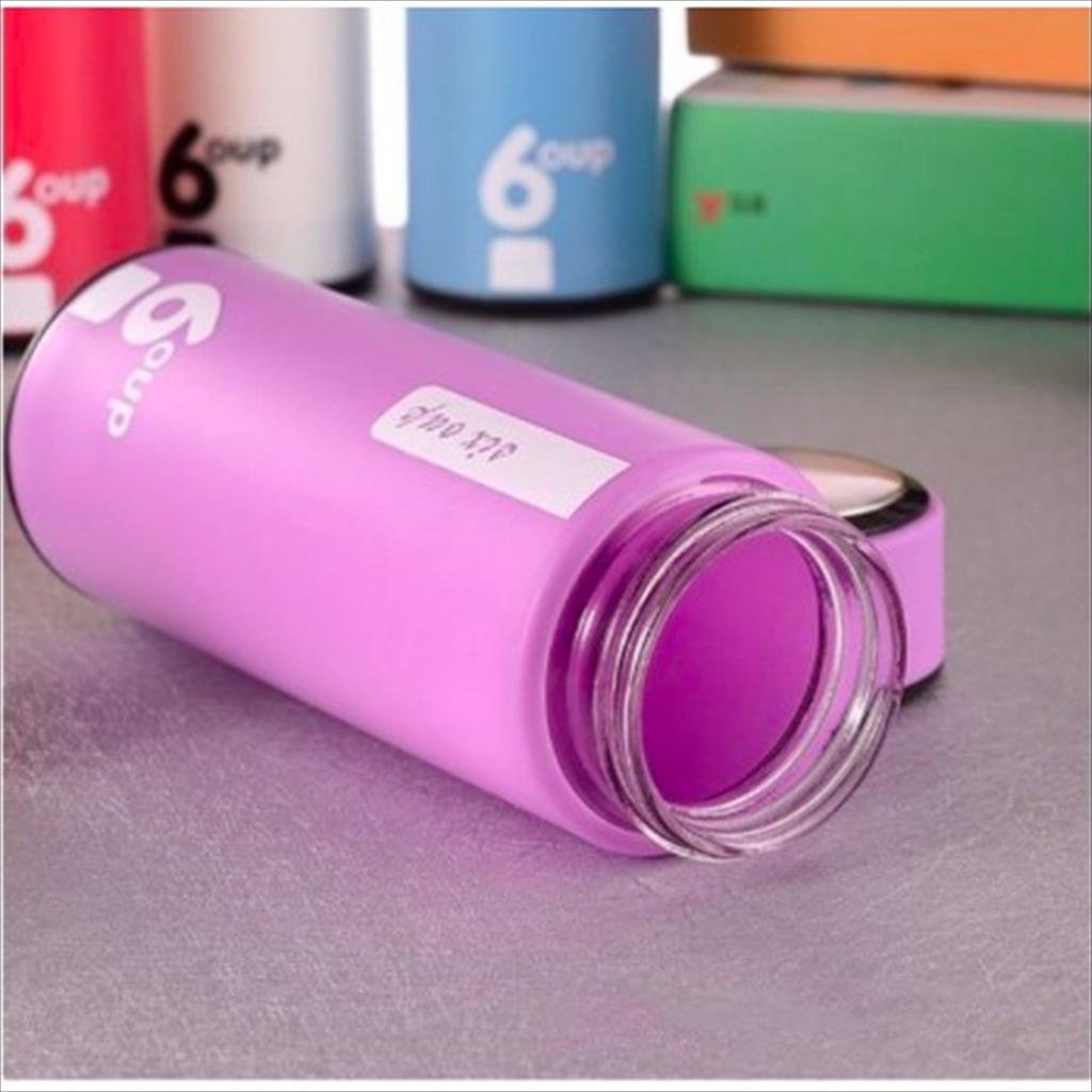 LS 236 - My Bottle Botol Kaca Minum (6 oup) Seri Polos Plain Warna Warni Tumbler Termos Unik BPA FREE Bahan Beling