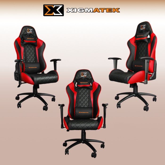 GAMING CHAIR / KURSI GAMING XIGMATEK HAIRPIN RED