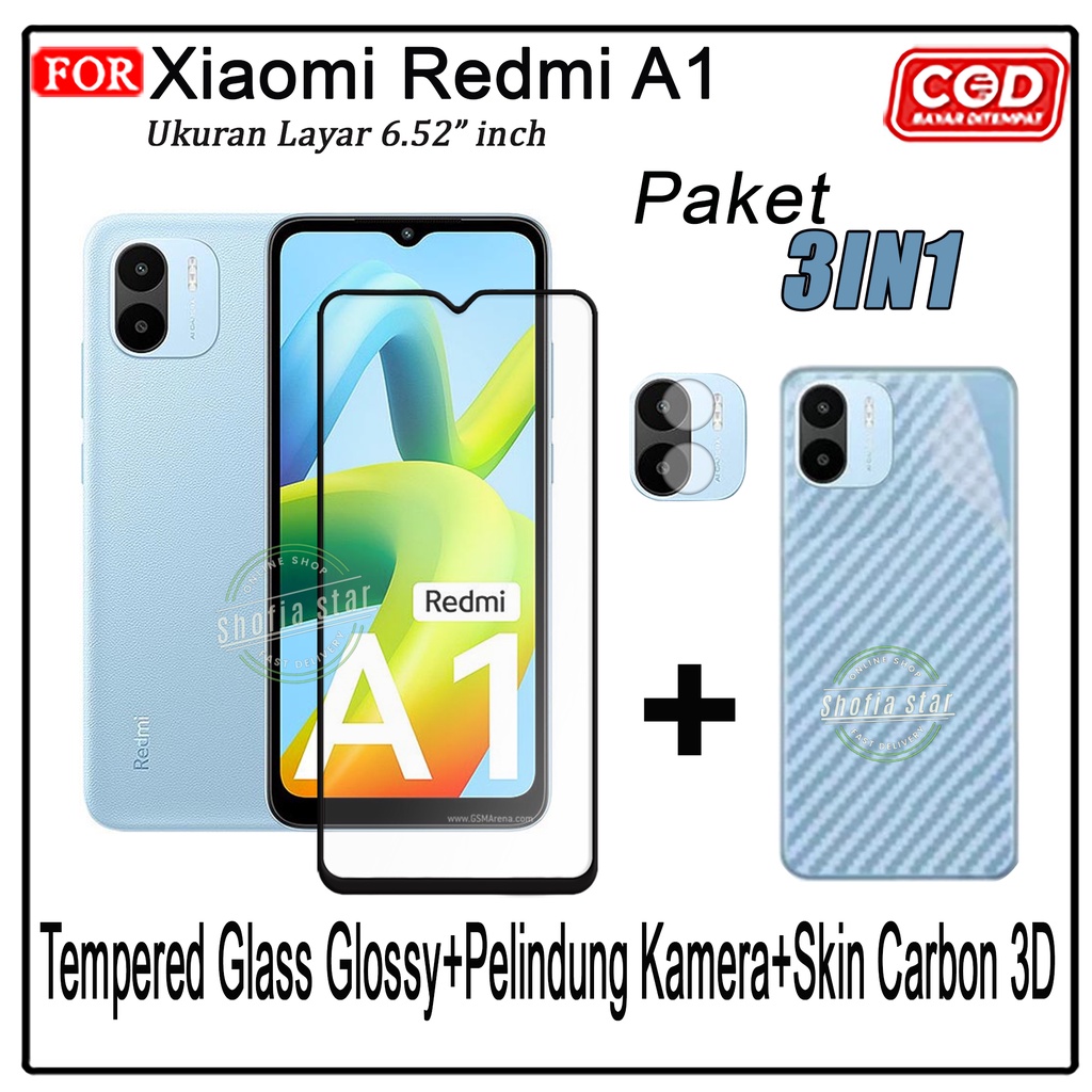 PAKET 3IN1 Tempered Glass Ceramic Privacy Xiaomi Redmi A1 A2 12C Anti Spy Full Cover