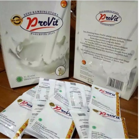 

Susu Kambing Etawa Provit Plus Royal Jelly Isi 50 Sachet