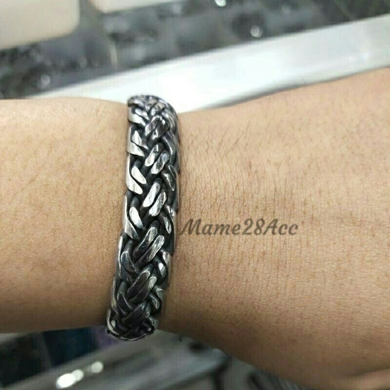 Gelang papua stainless steel anyam anti karat