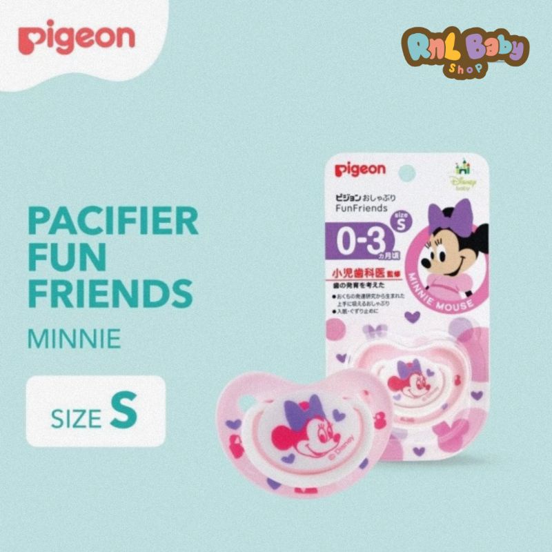 Pigeon Pacifier Fun Friends Disney Mickey &amp; Minnie - Empeng Bayi