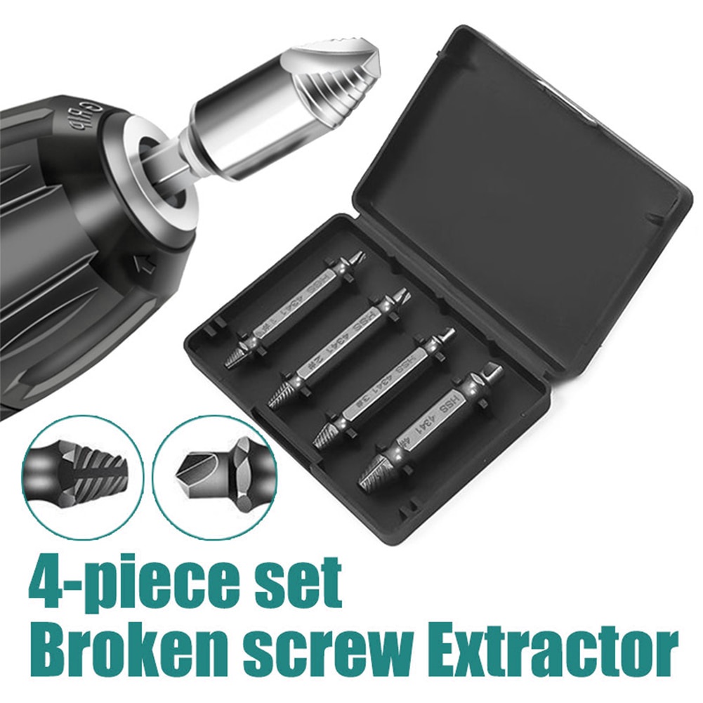 PEMBUKA SEKRUP BAUT RUSAK / BROKEN SCREW EXTRACTOR 4 PCS