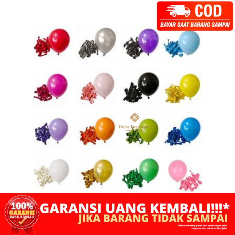 Jual (HOMEDECORA_ID) BERGARANSI 5PCS BALON POLOS LATEX 5INCH ALL VARIAN
