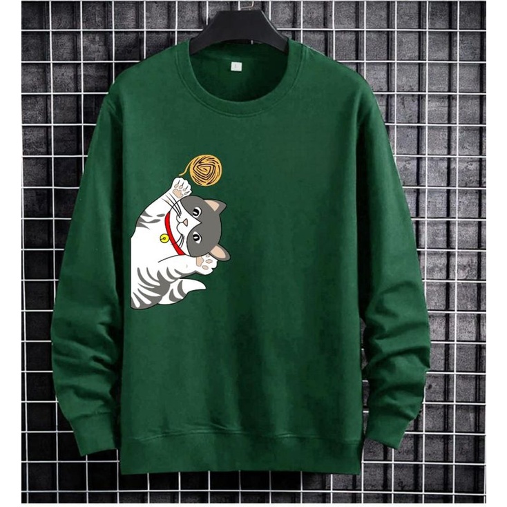 COD/DS/BAJU SWEATER KUCING SAMPING (M-L-XL)