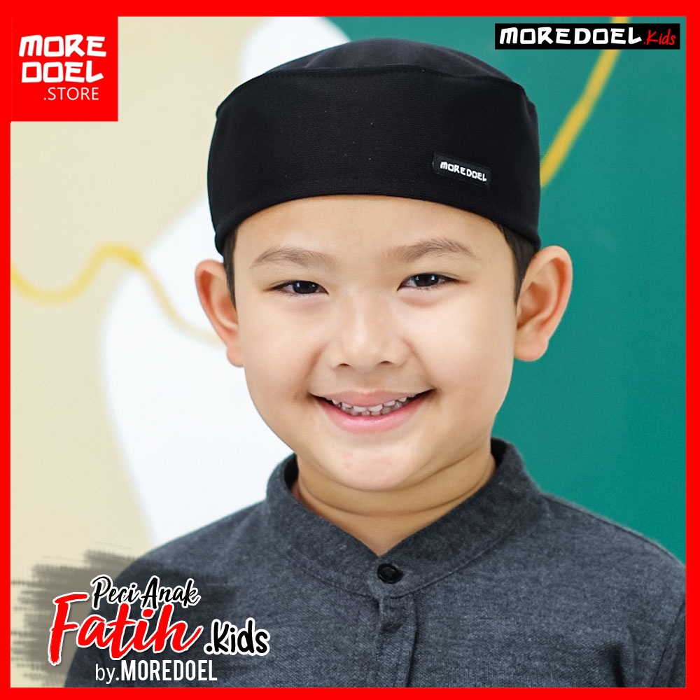 Peci Hitam Anak Fatih By Moredoel Casual Simpel dan Elastis
