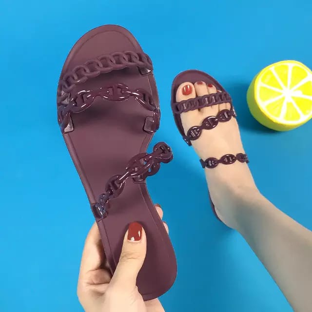 Sendal Sandal Jelly Fashion Dewasa Model Rantai