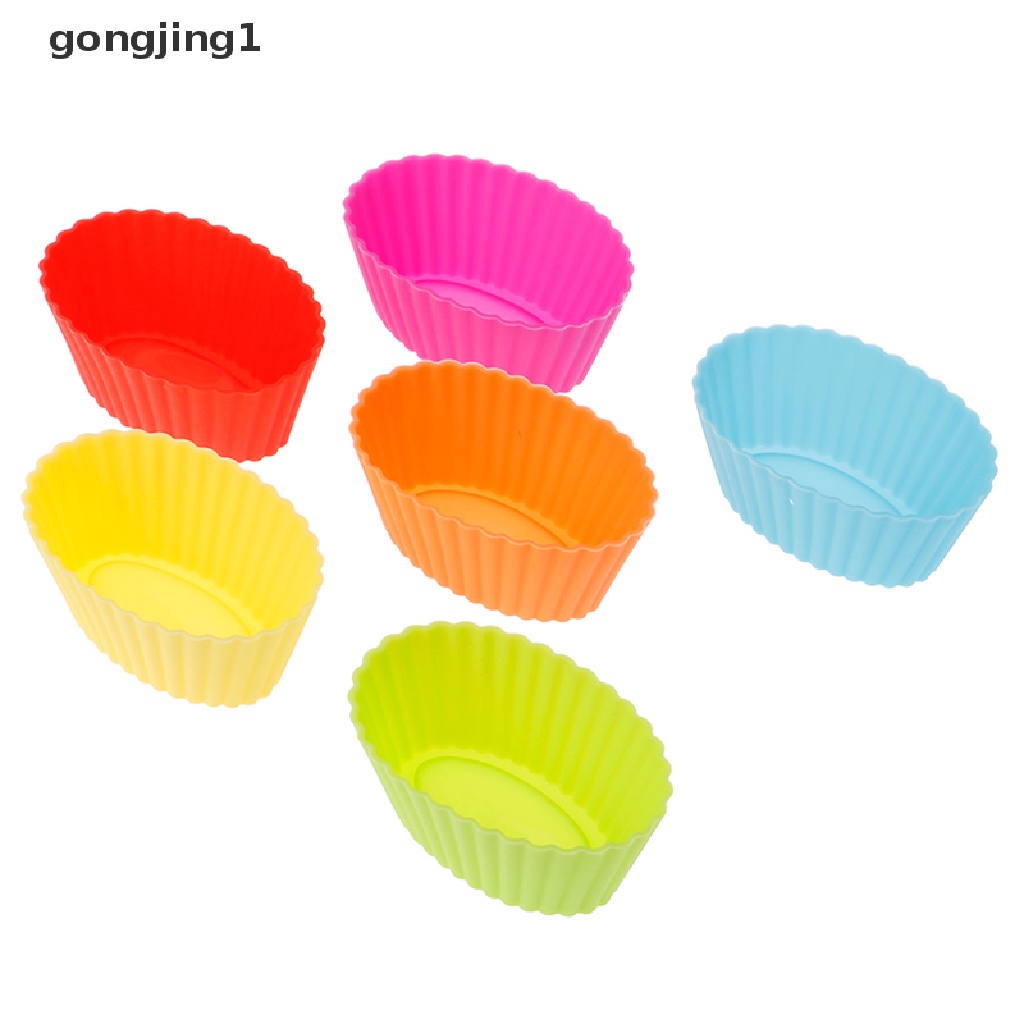 Ggg 6pcs Silikon Kue Cupcake Cup Cake Alat Bakeware Baking Cetakan Silikon ID