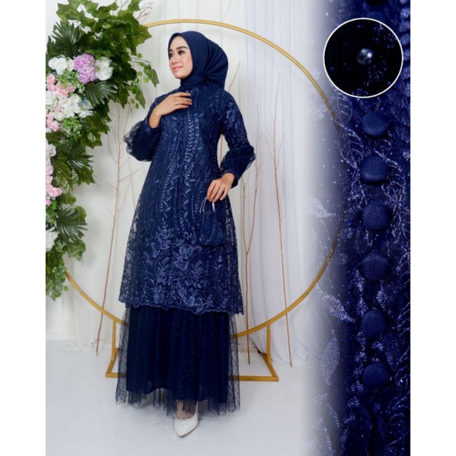 Permata Olshop / Gamis Shanum / Kebaya Modern Original / Fashion Muslim / Gamis Pesta Terbaru / Gamis Pesta Mewah / Gamis Brukat Modern