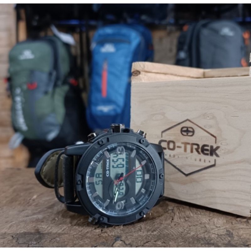 Jual Jam tangan pria Dual time / Cotrek watch Blackrock 1705 Original