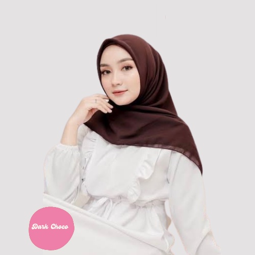 [ COD ] New 60+ Warna Daily Hijab Bella Square | Hijab Segi Empat Double Hycount | Hijab Segi Empat Bella Square-DARKCHOCO