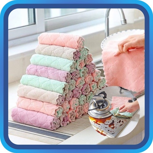 25 X 25 CM - KAIN LAP DAPUR ANTI MINYAK MICROFIBER MICRO FIBER CUCI PIRING MEJA SERBAGUNA LEMBUT VIRAL DISH TOWEL