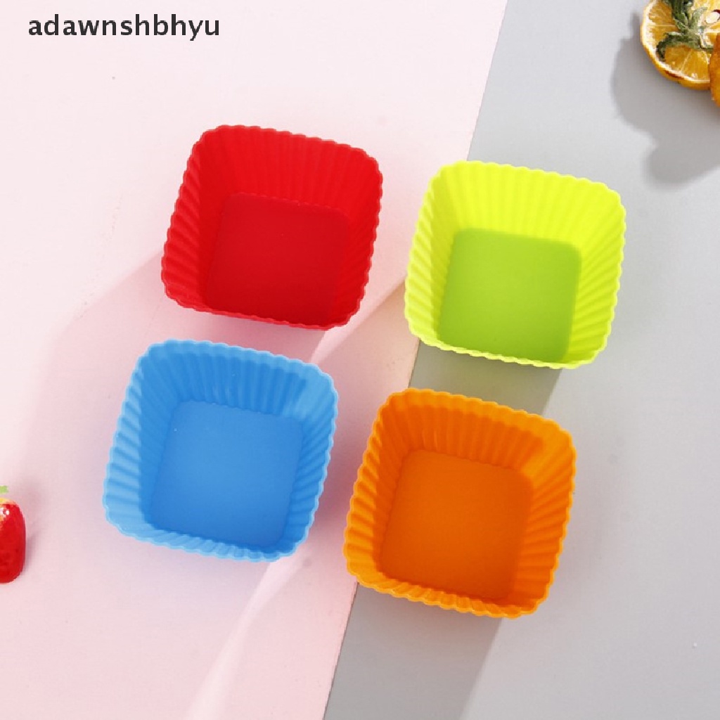 Adawnshbhyu 6 Pcs Multi-Warna Silikon Cup Cake muffin Cupcake Liners Mold Cetakan Kue Tools ID