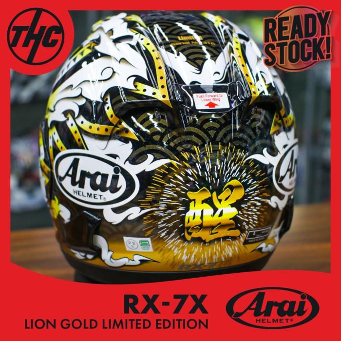Ara1 Rx-7X Lion Gold Limited Edition Rx7X Original Full Face Helm 38
