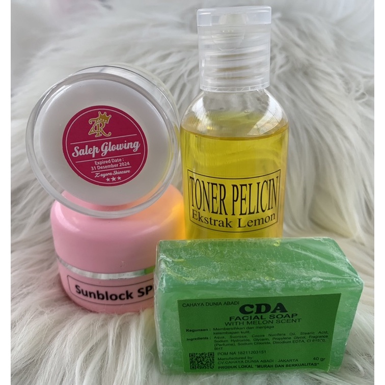 TERLARIS PAKET 4in1 /PAKET GLOWING /DAPAT DIPAKAI UNTUK KULIT SUSAH PUTIH