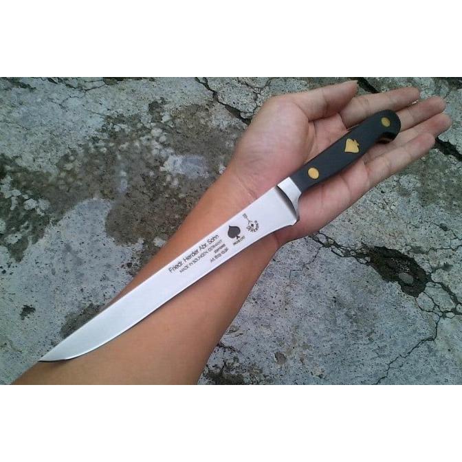 Boning knife pisau herder cap garpu 6" lurus original solingen germany